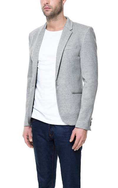 gray blazer with jeans