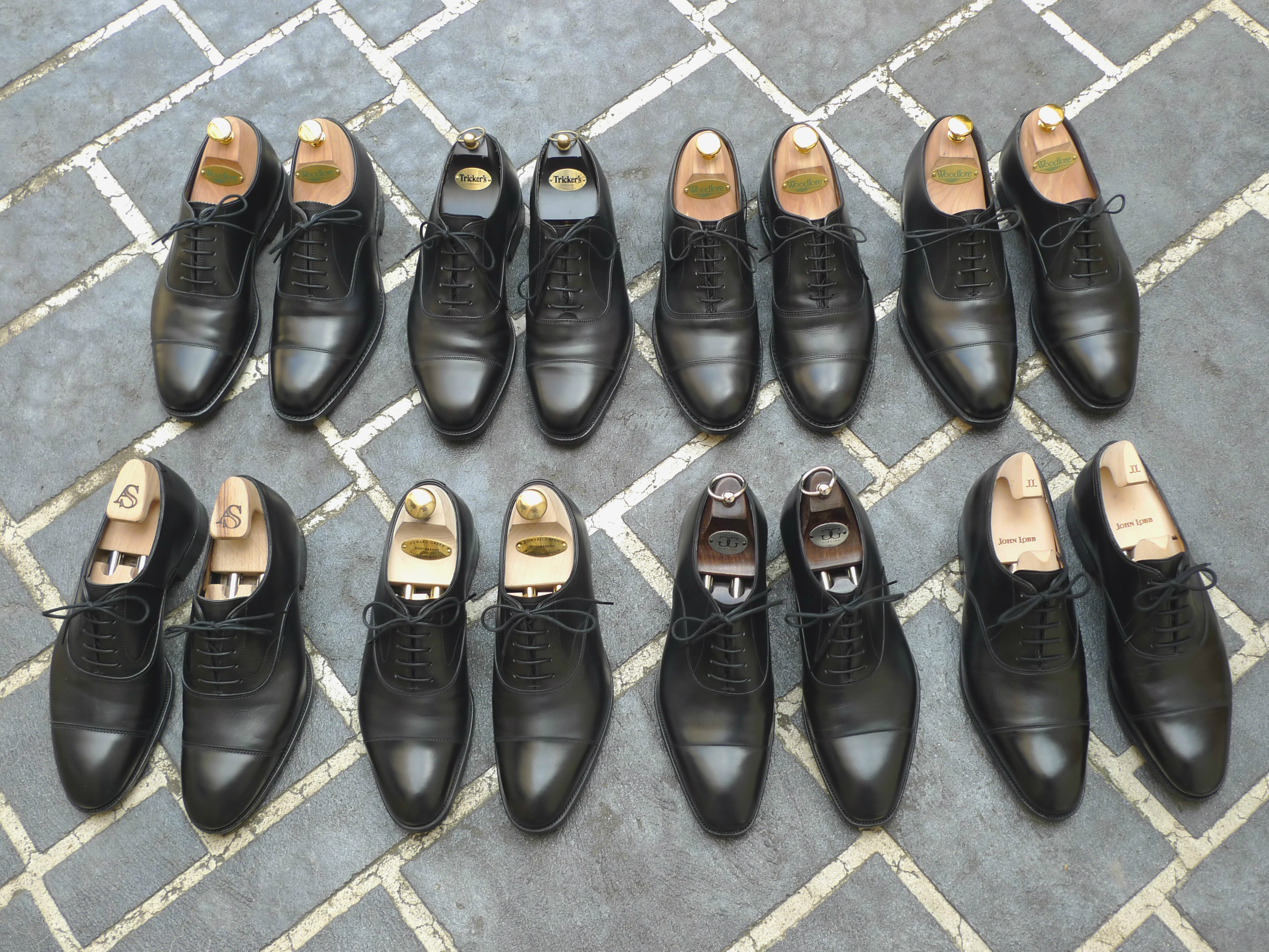 best black cap toe oxfords