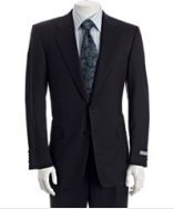 Hickey Freeman navy wool 2-button 'Madison' suit with double pleat trousers