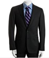 Zegna Z Zegna navy striped wool 'Drop 8' 2-button suit with flat front pants