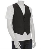 Theory black windowpane wool 'Garris Cultural' vest