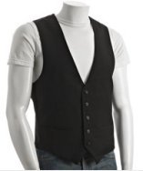 J. Lindeberg black wool gabardine 'Eric' vest