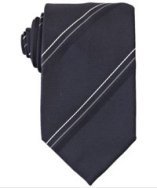 Prada night blue stripe slim silk tie