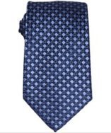 Ferragamo blue square and gancio pattern 'Lerici' silk tie