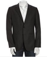 Theory charcoal pinstriped wool 'Kris Objection' 2-button jacket