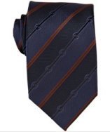 Gucci navy interlocking G stripe silk 'Latanya' tie