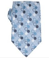 Michael Kors light blue small circle silk tie