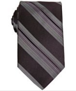 Elie Tahari purple wide striped silk tie