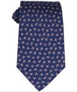 Ferragamo navy starfish printed 'Astro' silk tie