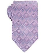 Michael Kors lilac tilted squares print silk tie