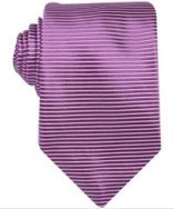 Ike Behar purple stripe patterned silk tie