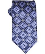 Ike Behar blue diamond patterned silk tie