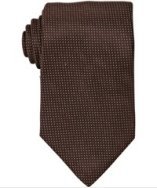 Ike Behar brown mini dot silk tie