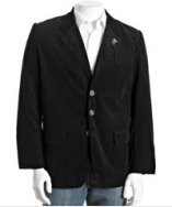 Kinetix black corduroy 'Enrourage' 3-button blazer