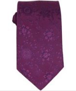 Elie Tahari magenta floral vine printed silk tie