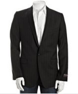 Dolce & Gabbana black striped wool 'Martini' 1-button jacket