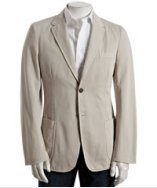 Prada ecru cotton twill 2-button blazer