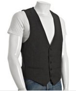 J. Lindeberg grey wool gabardine 'Eric' vest