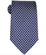 Ferragamo navy life preserver print 'Ciambella' silk tie