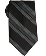 Elie Tahari black wide striped silk tie