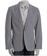 7 For All Mankind light blue cotton oxford 2-button blazer