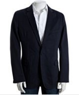 Dolce & Gabbana navy cotton twill 2-button jacket