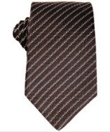 Gucci brown stripe woven 'Verity' thin tie