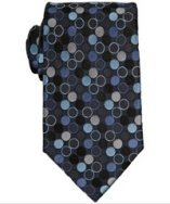 Michael Kors navy small circle silk tie