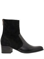 Givenchy - SUEDE AND CALFSKIN BACK ZIPPED BOOTS