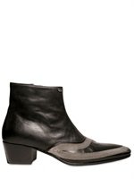 Tom Rebl - 5CM CHAINED CALFSKIN LOW BOOTS