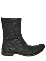 A Diciannoveventitre - BITEXTURED HORSEHIDE LOW BOOTS