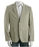 Elie Tahari stone cotton twill 'Dylan' 2-button blazer