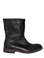 Ksubi - HAMMERED CALF SIDE ZIP LOW BOOTS