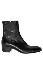 Yves Saint-laurent - SIDE ZIPPED KIDSKIN LOW BOOTS