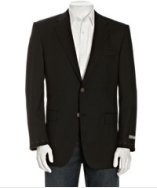 Hickey Freeman Loro Piana black wool-cashmere 2-button 'Vanguard' blazer