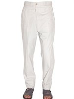 Maison Martin Margiela - 19CM STRIPED POPELINE COTTON TROUSERS