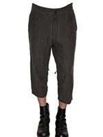 Attachment - LINEN CANVAS CROPPED TROUSERS