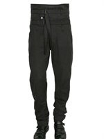 Ann Demeulemeester - BEEHIVE KNIT COTTON TROUSERS