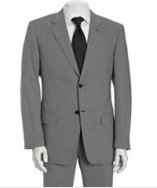 Valentino Valentino Roma black houndstooth wool 2-button suit with flat front pants