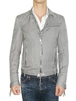 Dsquared - WRINKLED LINEN BIKER JACKET