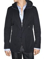 Dolce & Gabbana - FLEECE HOOD GABARDINE JACKET