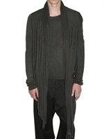 Attachment - RAYON JERSEY RAW CUT CARDIGAN SWEATER