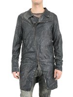 M-ojo Risin' - WAXED VISCOSE LONG BIKER JACKET