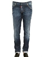 Dsquared - 19CM FLAGS STRETCH DENIM SLIM JEANS