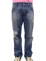 Dolce & Gabbana - 21 CM HEM DISTRESSED DENIM JEANS