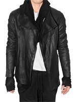 Claude Maus - JERSEY LINED SHEEPSKIN LEATHER JACKET