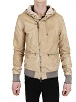 Giorgio Brato - HOODED LAMBSKIN LEATHER JACKET