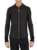 Rick Owens - INTARSIA LIGHT LAMBSKIN LEATHER JACKET