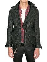 Balmain - CALFSKIN PARKA LEATHER JACKET