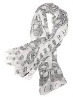 Philipp Plein - SILK CHIFFON SKULL SCARF